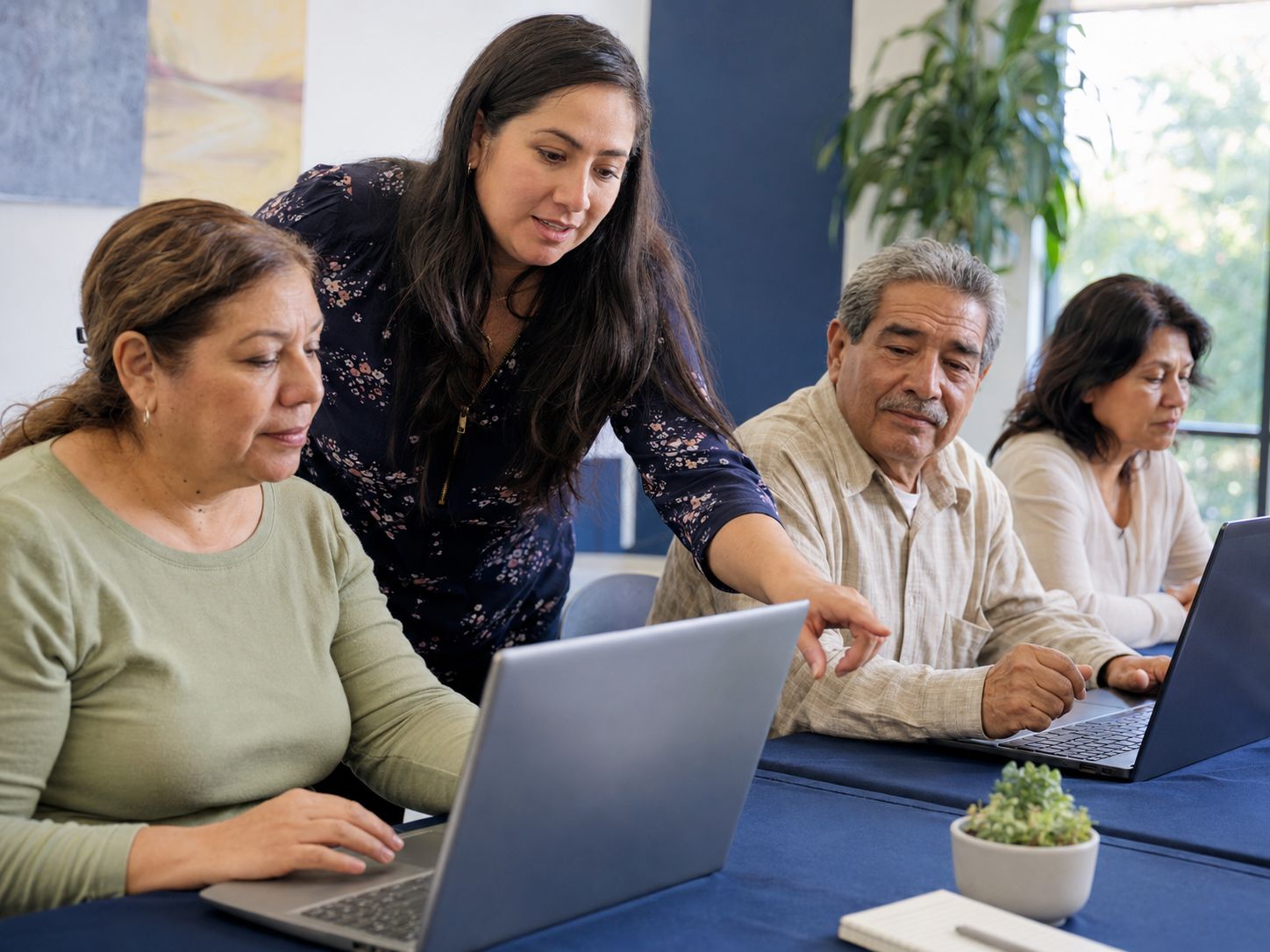 Adults learning digital and practical life skills