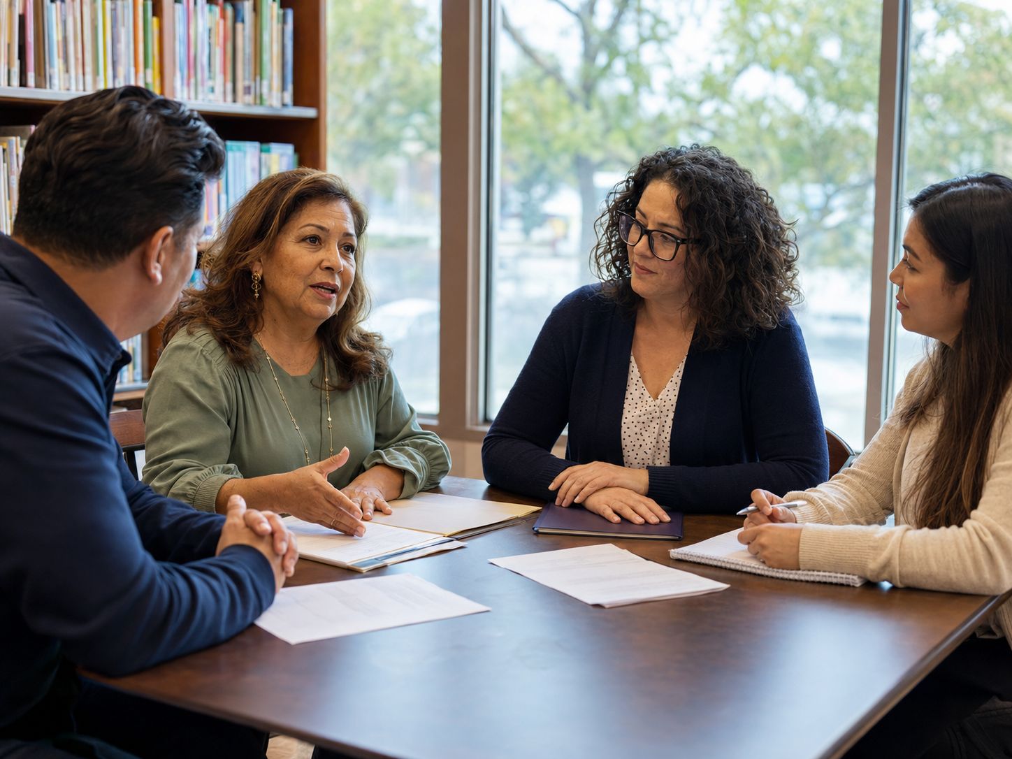 Community representatives planning a partnership